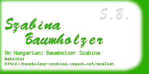 szabina baumholzer business card